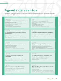 Agenda de eventos - coren-sp