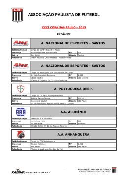 Est&aacute;dios - Associa&ccedil;&atilde;o Paulista de Futebol