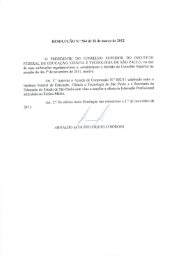 Resolu&ccedil;&atilde;o n.&ordm; 564/2012 &ndash; Aprova acordo de coopera&ccedil;&atilde;o SEE