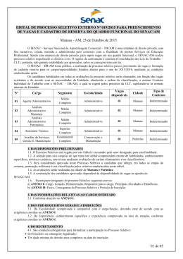 01 de 05 EDITAL DE PROCESSO SELETIVO EXTERNO N&ordm; 019