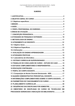 SUMÁRIO 1 JUSTIFICATIVA