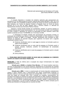 Diagn&oacute;stico da carreira