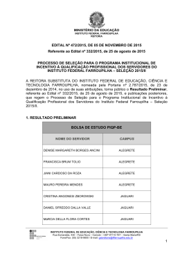 1 EDITAL Nº 472/2015, DE 05 DE NOVEMBRO DE 2015 Referente
