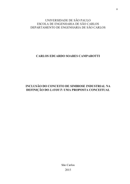 Inclus&atilde;o do conceito de simbiose industrial na defini&ccedil;&atilde;o do layout