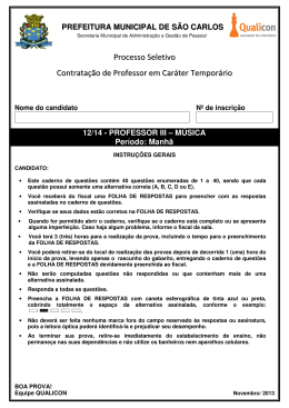 12/14 - Professor III &ndash; M&uacute;sica