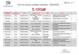 Disciplina/&Aacute;rea disciplinar Ano de escolaridade