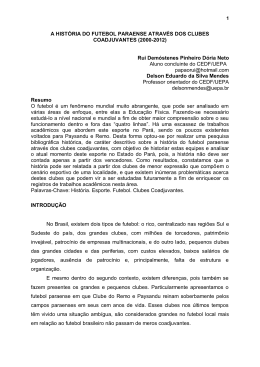 A HIST&Oacute;RIA DO FUTEBOL PARAENSE ATRAV&Eacute;S DOS