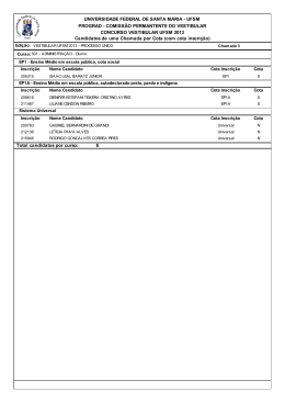 3&ordf; chamada UFSM 2013