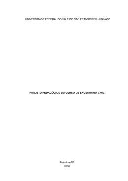 Projeto Pedagogico do curso de Engenharia Civil