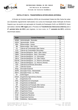 INTERNA - Pr&oacute;-Reitoria de Gradua&ccedil;&atilde;o UFSCar