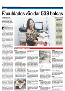 Faculdades v&atilde;o dar 538 bolsas - A Tribuna