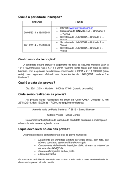 FAQ - Univi&ccedil;osa