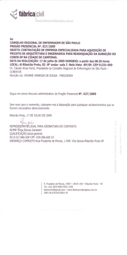 Recurso Fabrica Civil - coren-sp