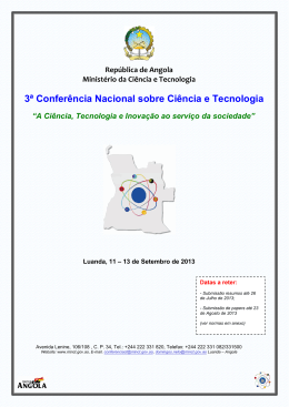 3&ordf; Confer&ecirc;ncia Nacional sobre Ci&ecirc;ncia e Tecnologia