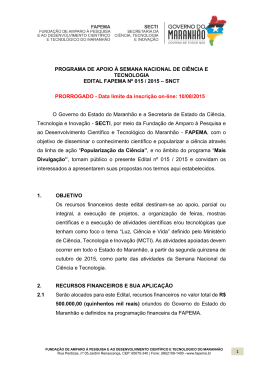 edital fapema nº 015 / 2015