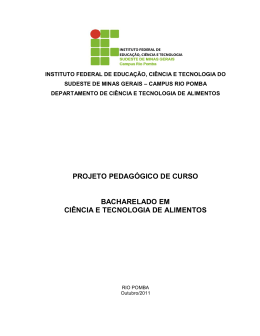 PROJETO PEDAG&Oacute;GICO DE CURSO