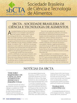 Sociedade Brasileira de Ciência e Tecnologia de Alimentos