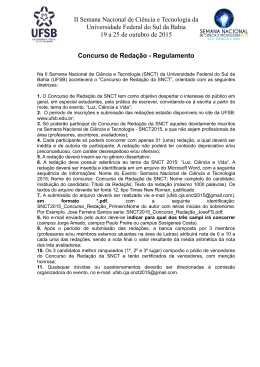 II Semana Nacional de Ciência e Tecnologia da Universidade