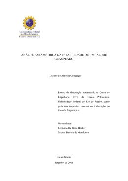 an&aacute;lise param&eacute;trica da estabilidade de um talude