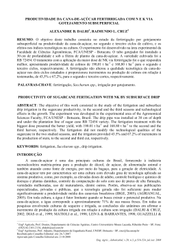 produtividade da cana-de-a&ccedil;&uacute;car fertirrigada com nek via