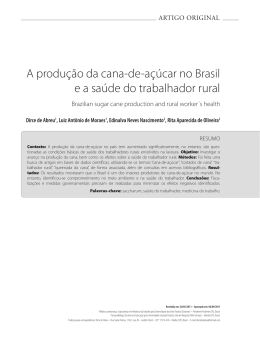 A produ&ccedil;&atilde;o da cana-de-a&ccedil;&uacute;car no Brasil e a sa&uacute;de do