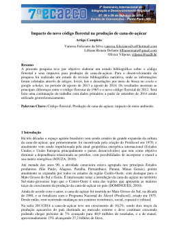 Impacto do novo c&oacute;digo florestal na produ&ccedil;&atilde;o de cana-de