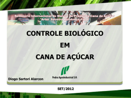 CONTROLE BIOLÓGICO EM CANA DE AÇÚCAR