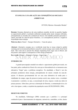 etanol da cana-de-a&ccedil;&uacute;car: conseq&uuml;&ecirc;ncias sociais e