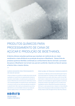 Produtos qu&iacute;micos Para Processamento de cana de a&ccedil;&uacute;car