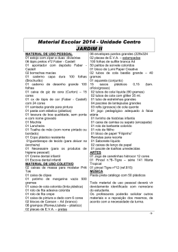 Material Escolar 2014 - Unidade Centro JARDIM II
