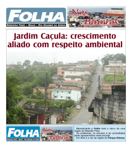 Jardim Ca&ccedil;ula - Folha Ribeir&atilde;o Pires