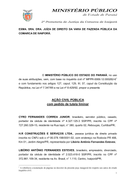 A&ccedil;&atilde;o - Minist&eacute;rio P&uacute;blico do Paran&aacute;