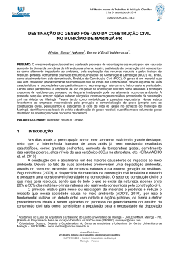 destina&ccedil;&atilde;o do gesso p&oacute;s-uso da constru&ccedil;&atilde;o civil no