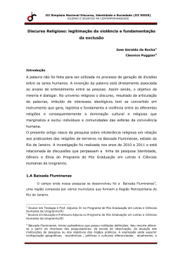 Discurso Religioso: legitimação da violência e fundamentação