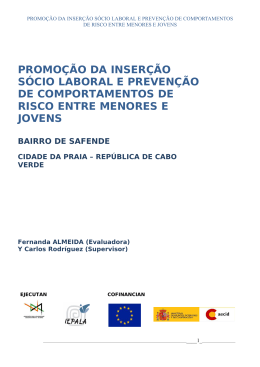 promoção da inserção sócio laboral e prevenção de