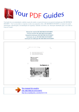 DTI1089V - Instru&ccedil;&otilde;es de utiliza&ccedil;&atilde;o