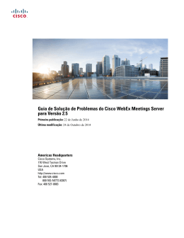 Guia de Solução de Problemas do Cisco WebEx Meetings Server