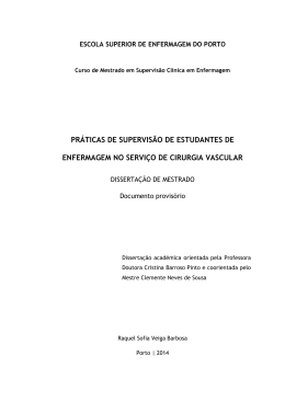 Pr&aacute;ticas de Supervis&atilde;o de Estudantes de Enfermagem no Servi&ccedil;o