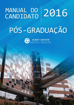 Manual do Candidato - Hospital Israelita Albert Einstein