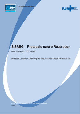 Protocolos do regulador Sisreg