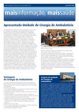 Apresentada Unidade de Cirurgia de Ambulatório