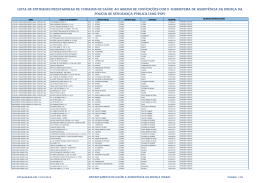 lista das entidades convencionadas do sad psp