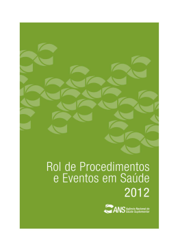 Rol de Procedimentos e Eventos em Saúde 2012