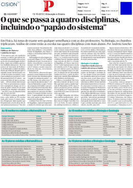 O que se passa a quatro disciplinas, incluindo o &ldquo;pap&atilde;o do sistema&rdquo;
