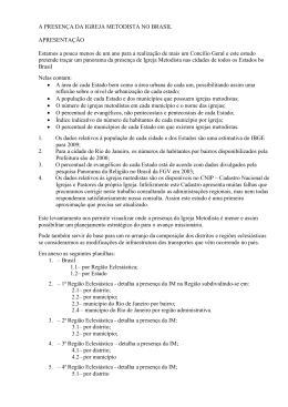 A PRESEN&Ccedil;A DA IGREJA METODISTA NO BRASIL