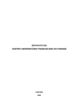 estatuto do centro universitário franciscano do paraná