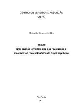 CENTRO UNIVERSITÁRIO ASSUNÇÃO UNIFAI Tesauro - e-Lis