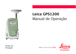 Leica GPS1200 Manual de Operação
