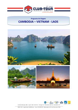 Programa de Viagem - Cambodja Vietnam e Laos - Club-Tour