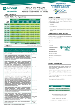 tabela de preço Judcon Medial - novos planos e